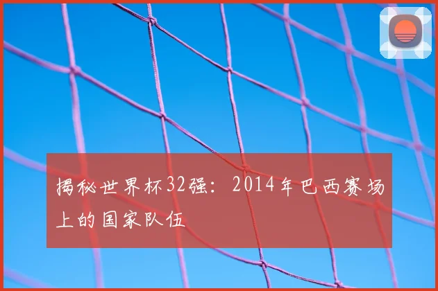 揭秘世界杯32强：2014年巴西赛场上的国家队伍